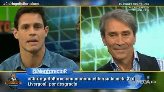 Edu Aguirre en 'El Chiringuito'. Foto: Twitter (@elchiringuitotv)