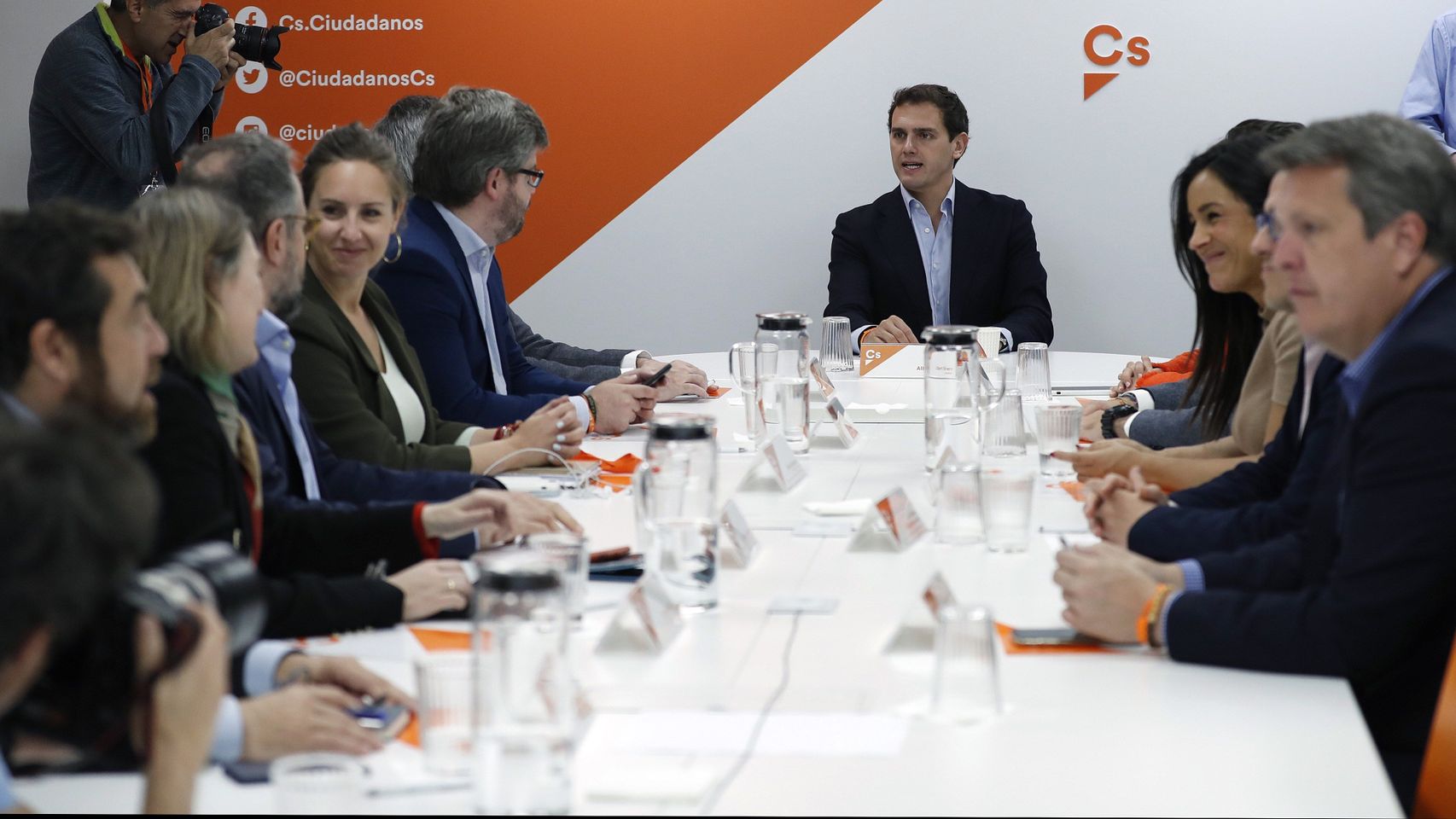 Rivera, durante la primera Ejecutiva de Cs tras las elecciones generales.