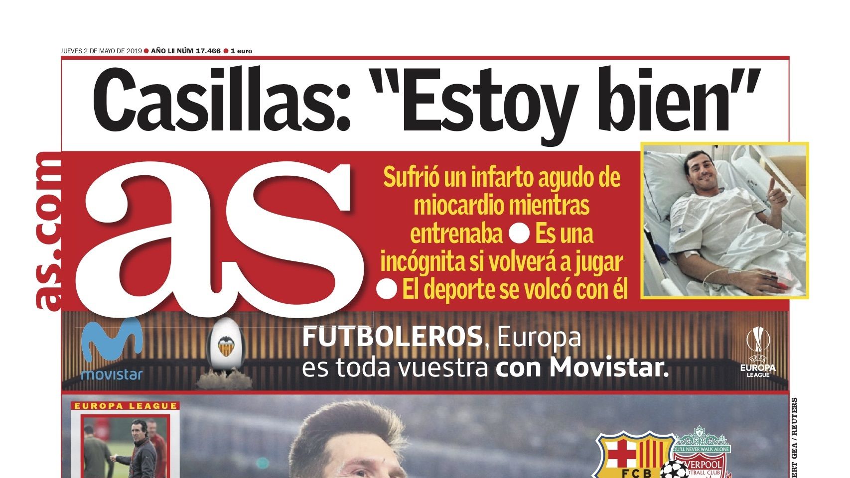 Portada diario AS (2/5/2019)