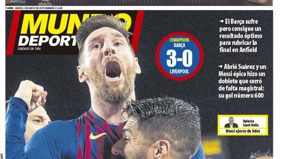 Portada Mundo Deportivo (02/05/19)