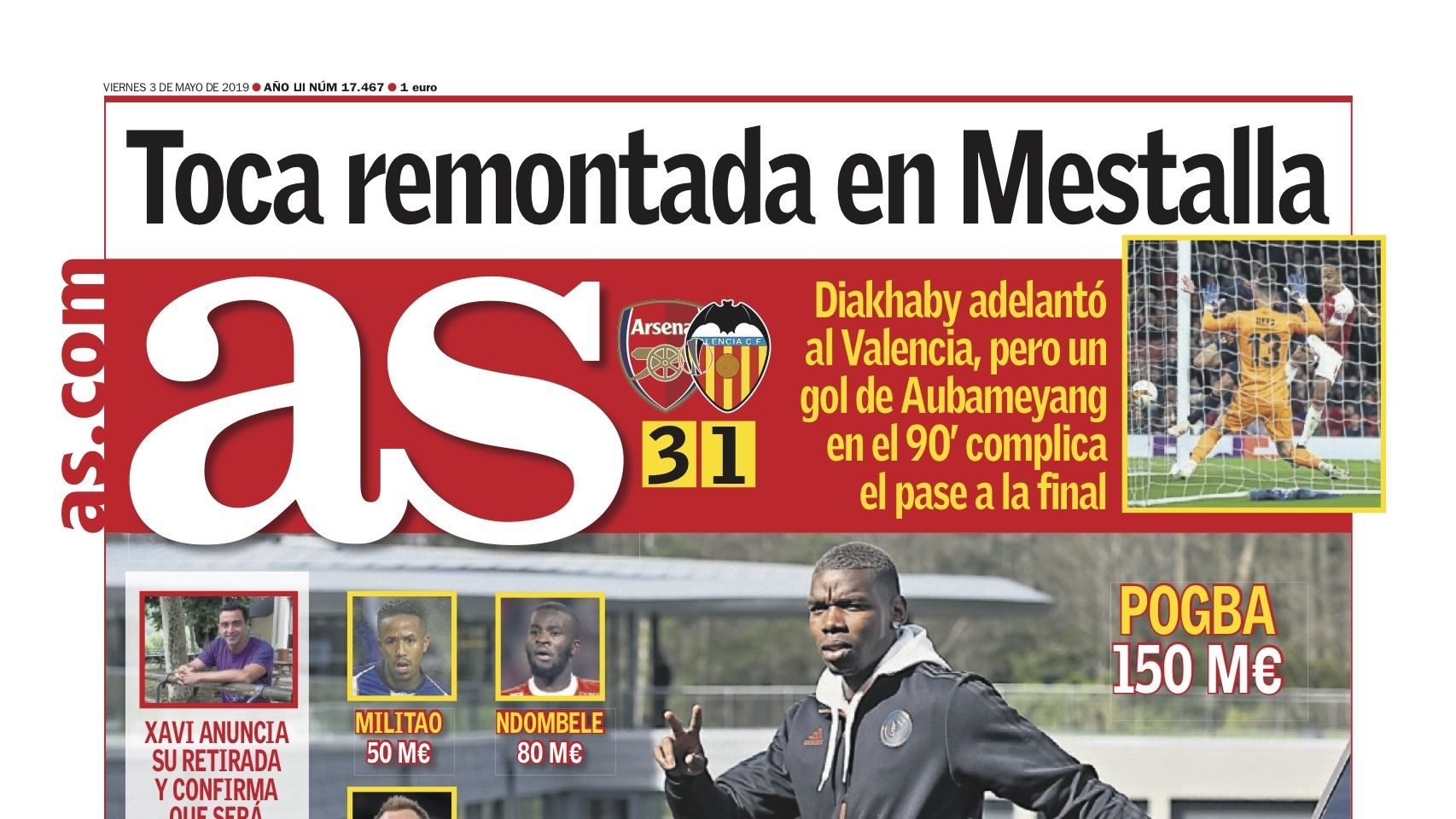 La portada del diario AS (03/05/2019)