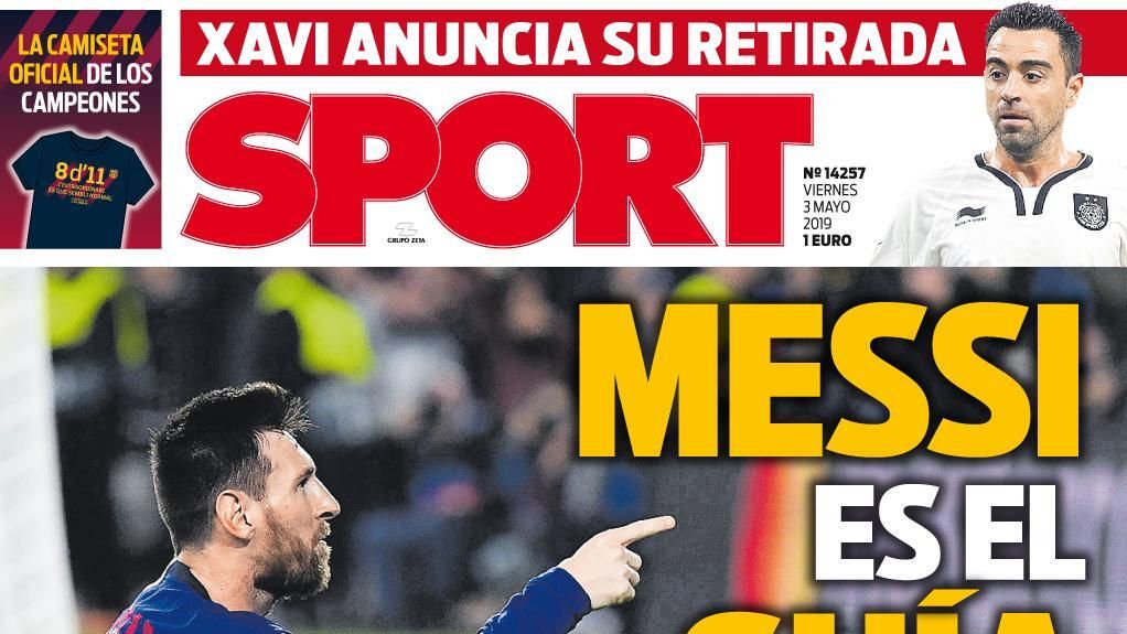 La portada del diario Sport (03/05/2019)