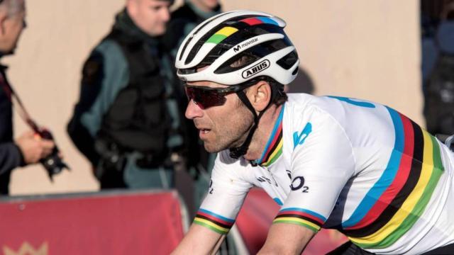 Alejandro Valverde durante una prueba