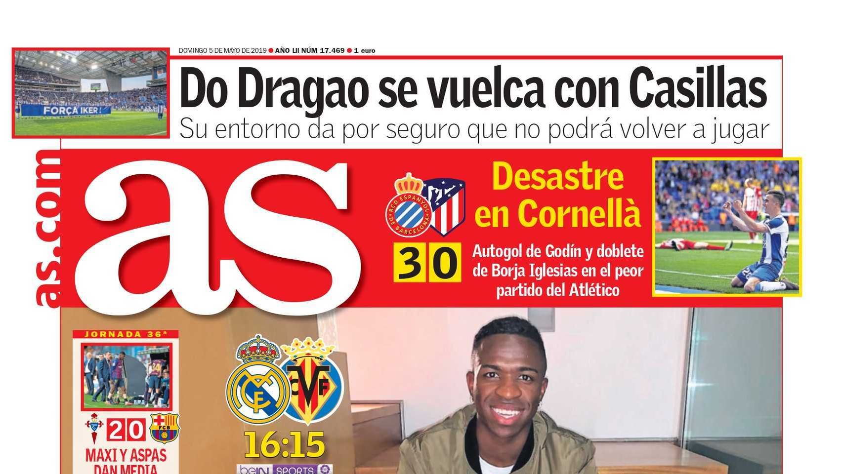 La portada del diario AS (05/05/2019)