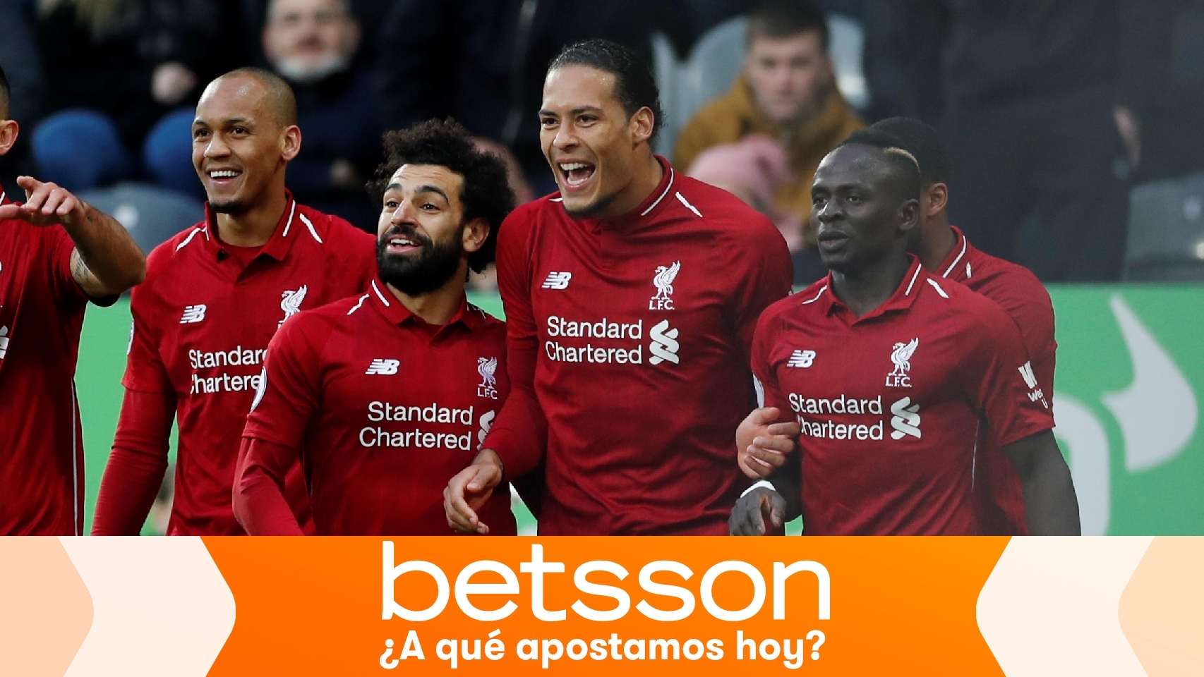 Jugadores del Liverpool celebrando un gol