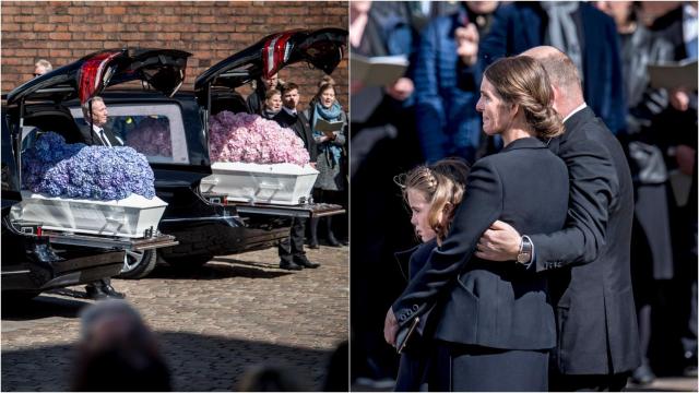 La familia Povlsen despide a sus tres hijos asesinados en Sri Lanka.