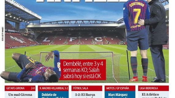 Portada diario Mundo Deportivo. 6 de mayo 2019.