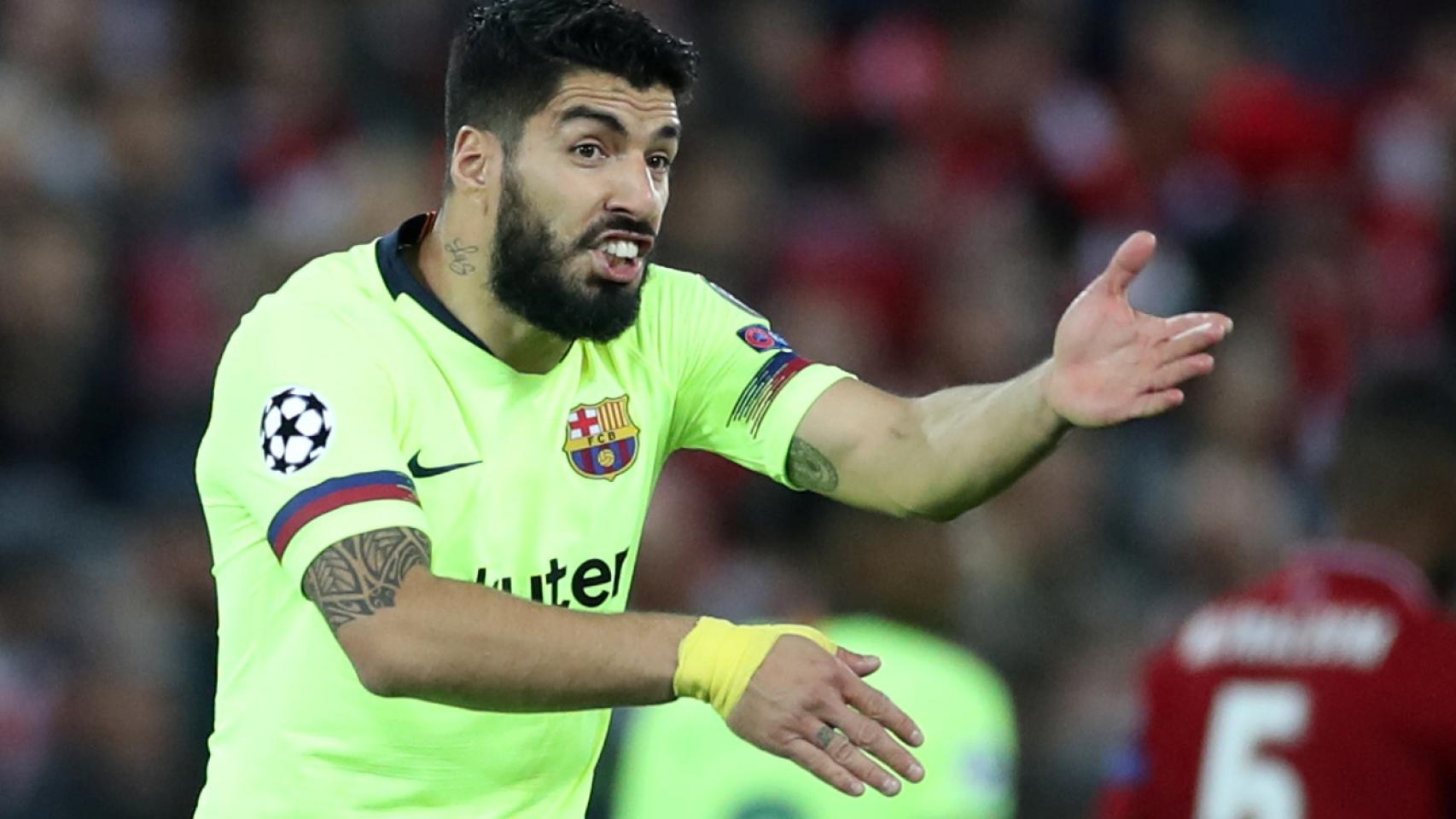 Luis Suárez, en un partido del Barcelona