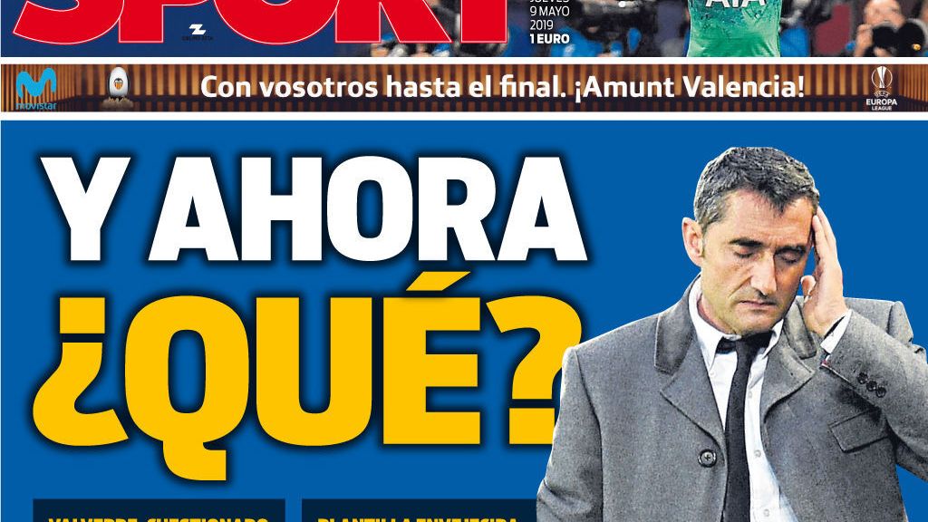 Portada del diario Sport (9/5/2019)
