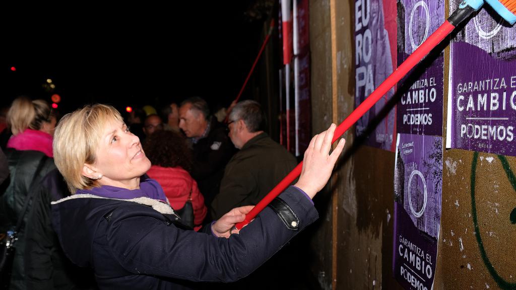 Pilar Baeza, en un acto de campaña en Ávila.