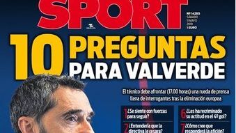 Portada diario Sport (11/5/2019)