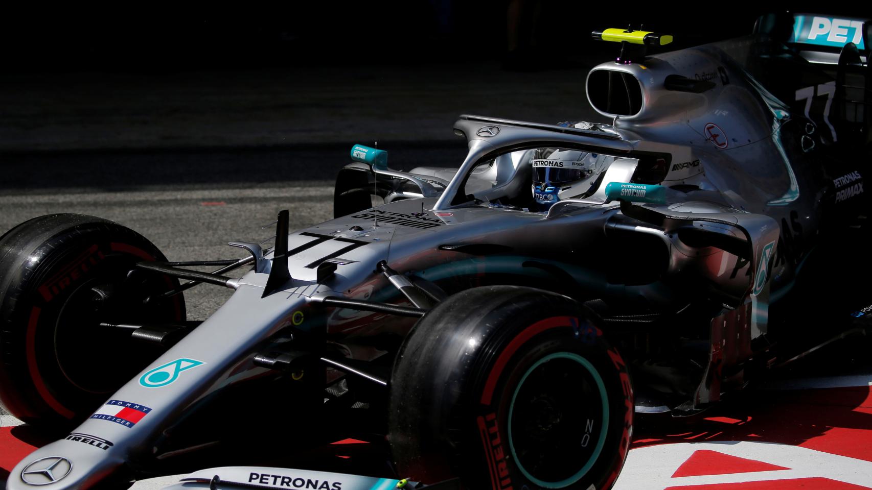 Bottas durante la clasificación del GP de España