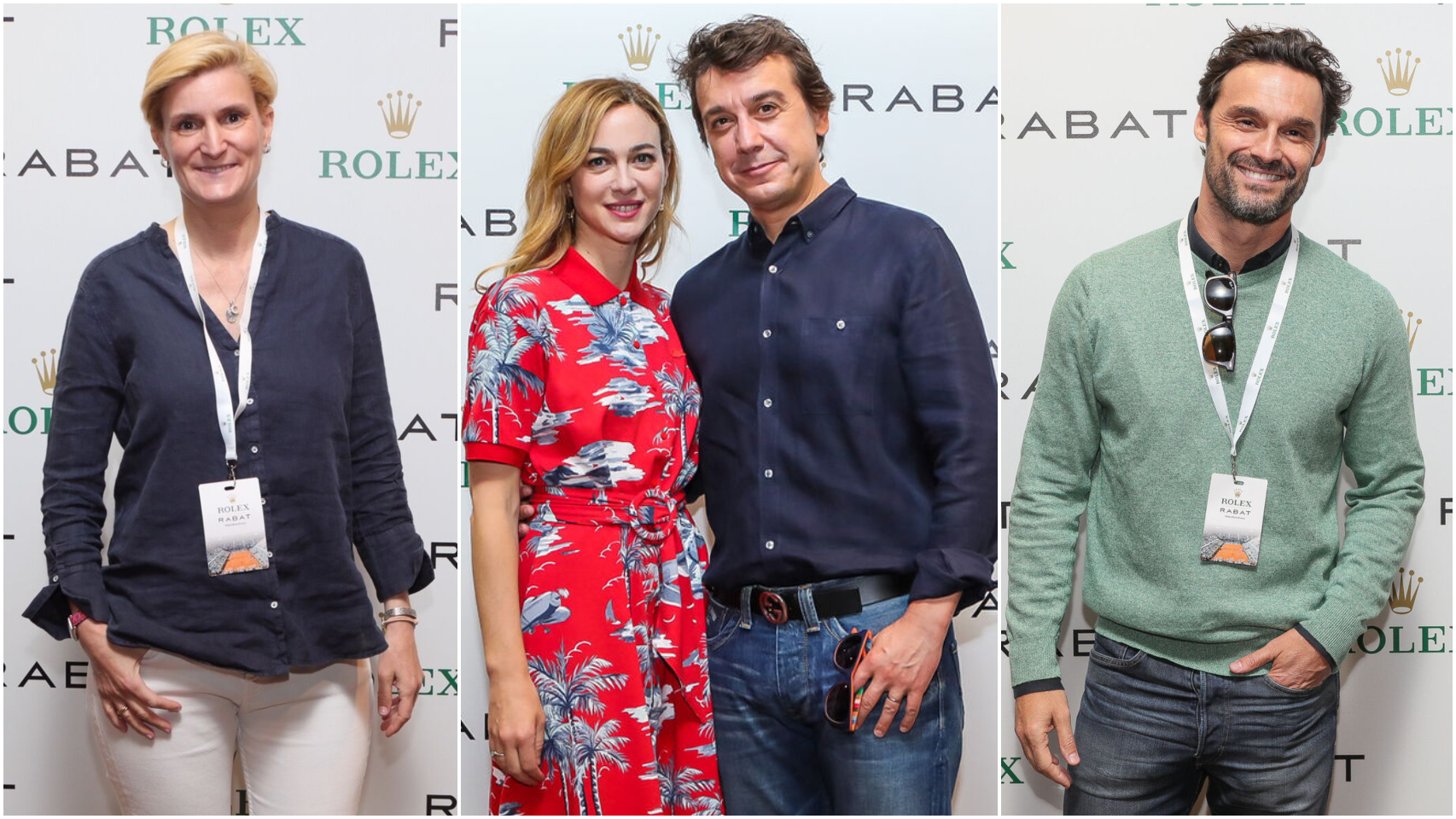 María Zurita, Marta Hazas e Iván Sánchez en el Open de Madrid en un montaje de JALEOS.