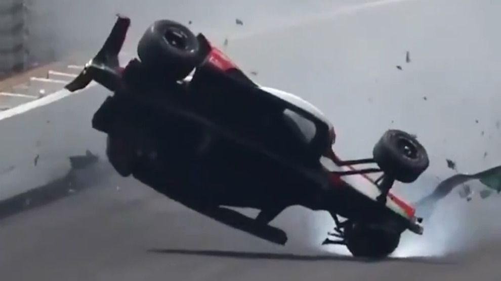 Patricio O'Ward, tras su accidente en las 500 millas de Indianápolis