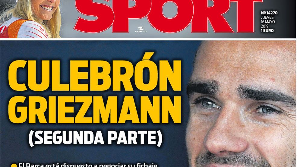 Portada Sport (16/05/19)
