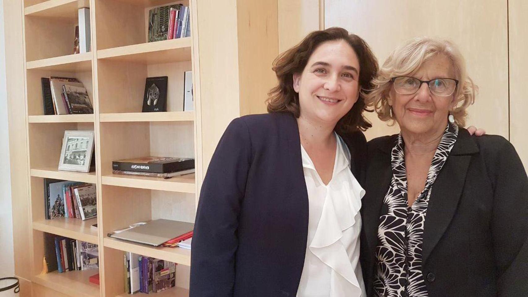 Ada Colau y Manuela Carmena.