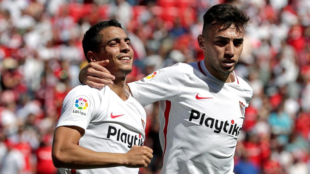 Ben Yedder y Munir, durante su etapa en el Sevilla.