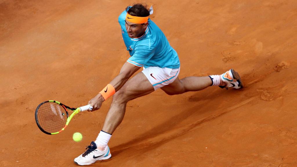 Nadal, en un partido de la gira europea de tierra batida.