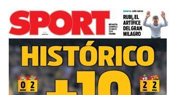 Portada diario SPORT (20/05/2019)