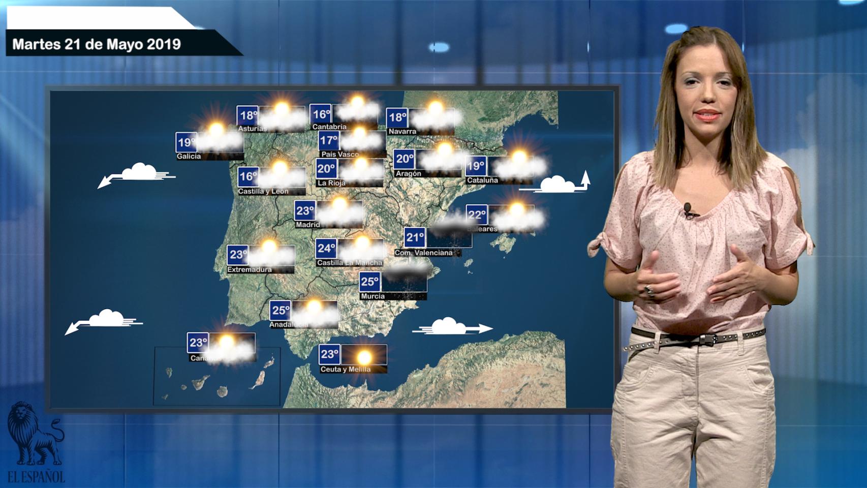 Imagen del vídeo de la predicción del tiempo.