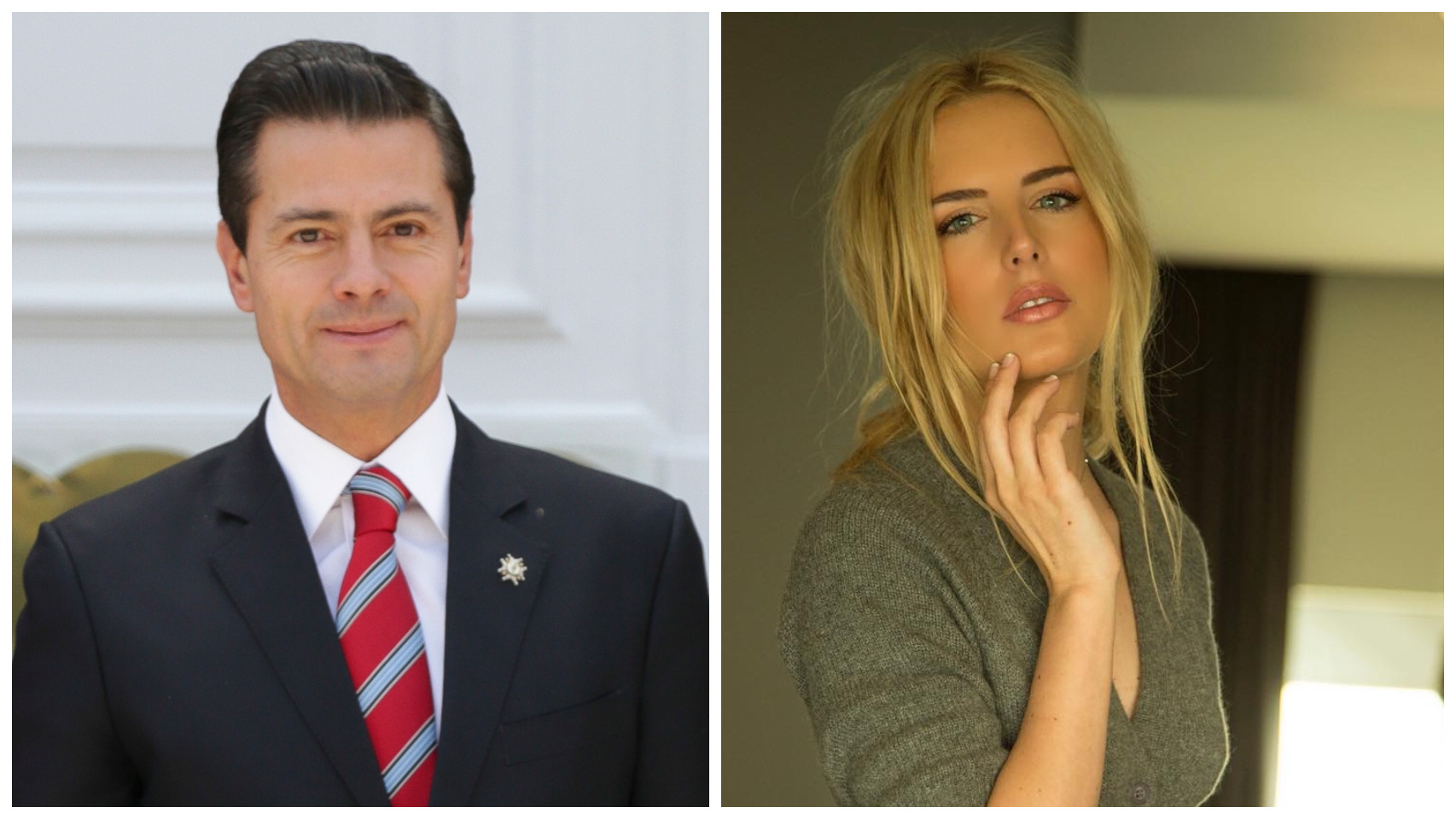 Enrique Peña Nieto y la modelo Tania Ruiz.