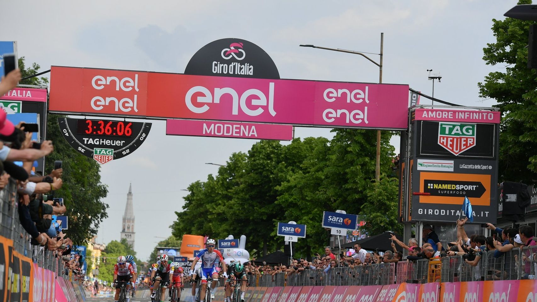Démare, ganador de la décima etapa del Giro de Italia. Foto: Twitter (@giroditalia)