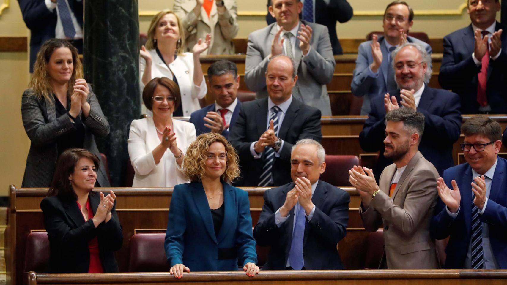 Meritxell Batet, este martes al ser elegida en el Congreso.