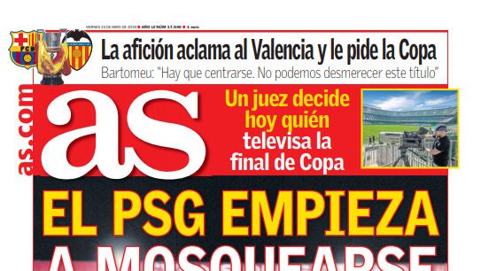La portada del diario AS (24/05/2019)