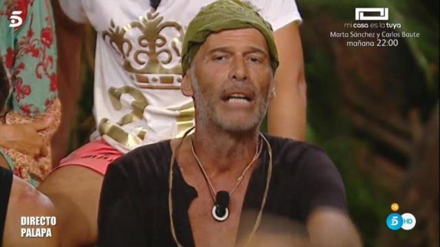 Carlos Lozano minutos antes de abandonar 'Supervivientes'.