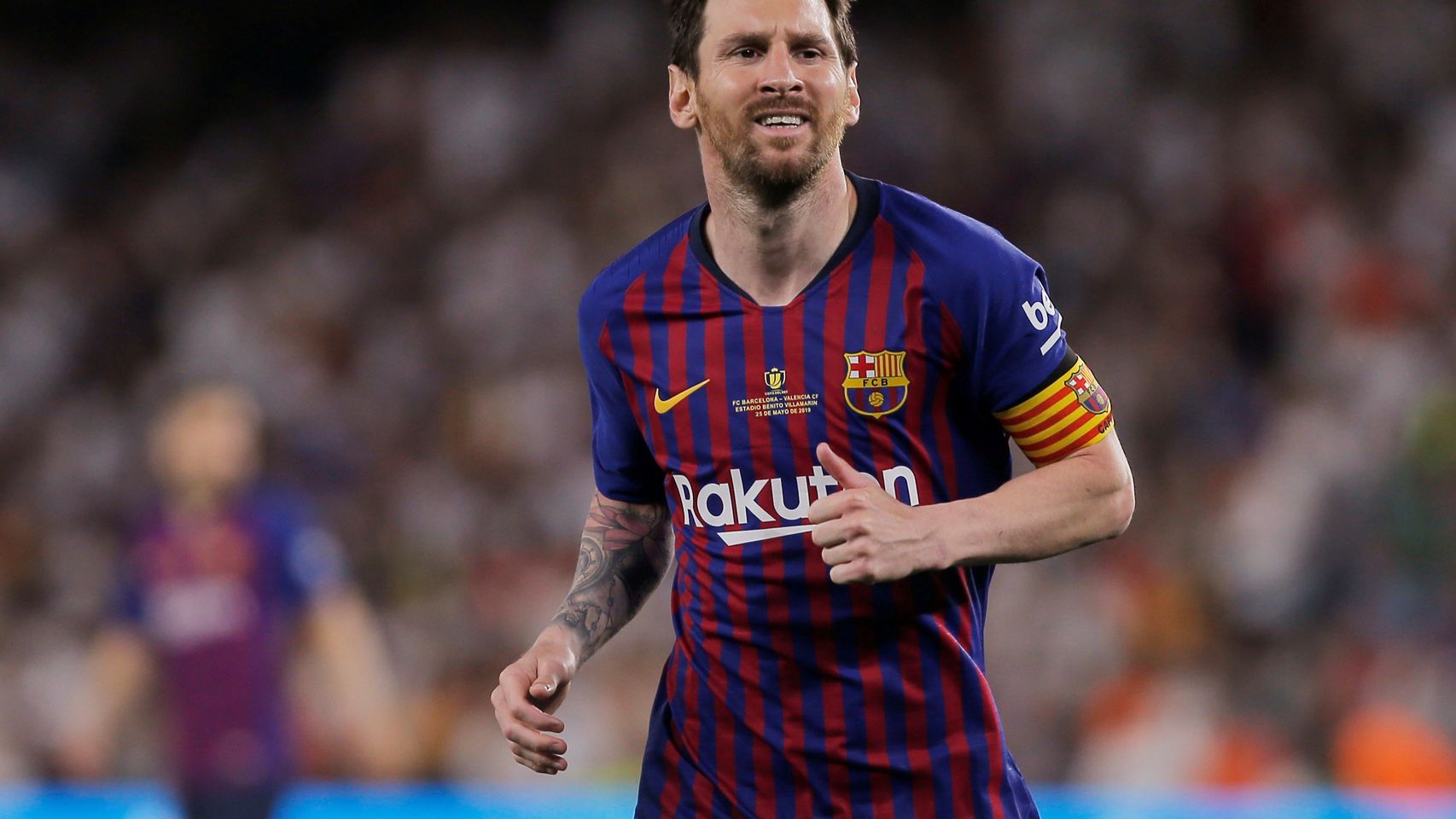 Messi celebra el 1-2 en la final de Copa