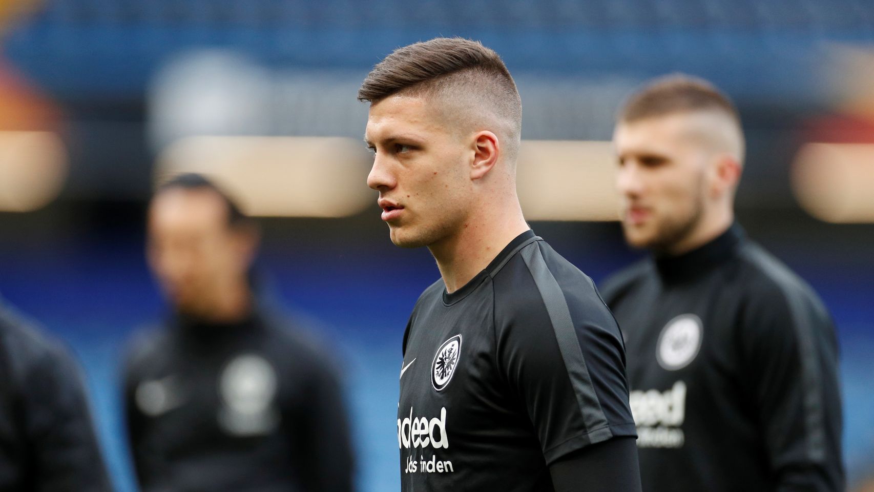 Luka Jovic, durante un entrenamiento del Eintracht