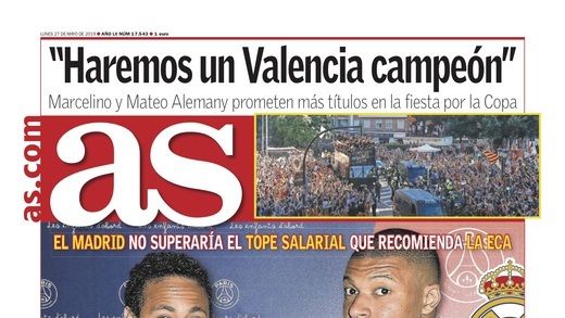 La portada del diario AS (27/05/2019)