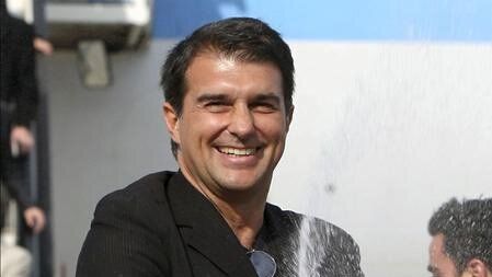 Laporta, tras ganar el triplete con el Barcelona. Foto: Twitter (@JoanLaportaFCB)