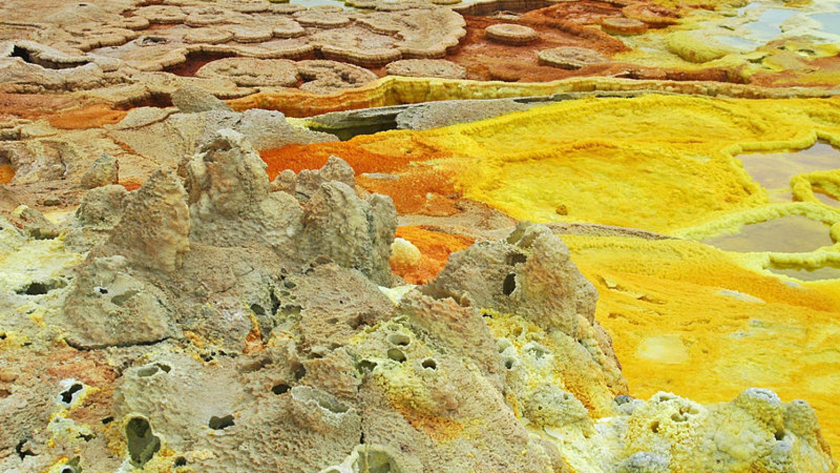 Fotografía de una región del desierto de Danakil