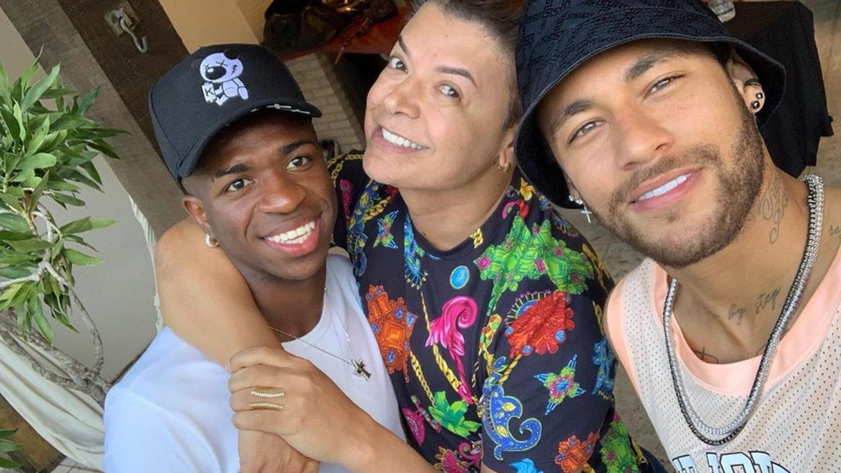 Neymar y Vinicius, juntos en Brasil. Foto: Instagram (@davidbrazil)