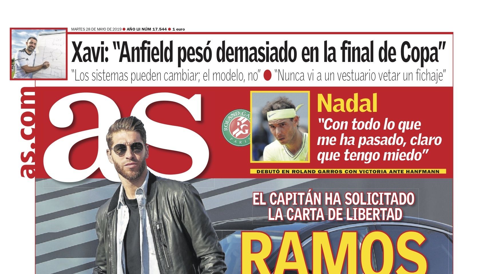 Portada del diario AS (28/05/2019)