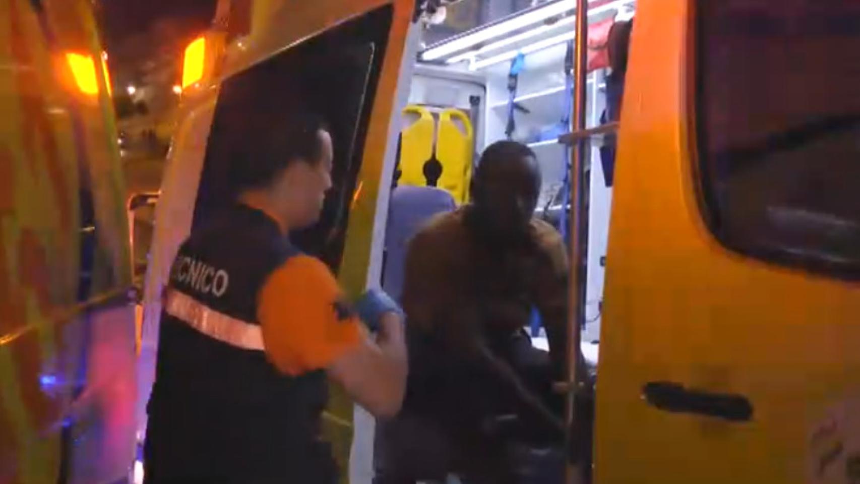 Uno de los inmigrantes rescatados.