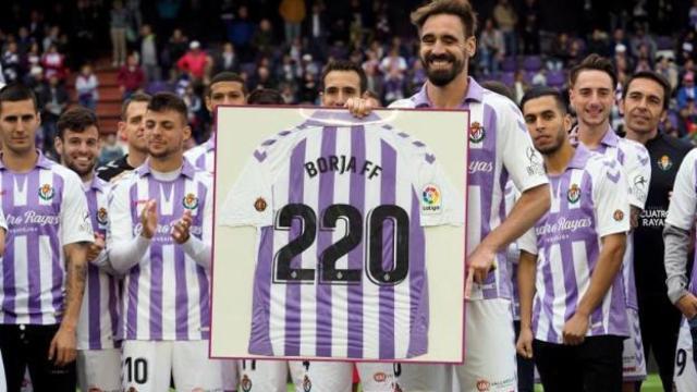 Borja Fernández, en un homenaje que le dedicó el Valladolid