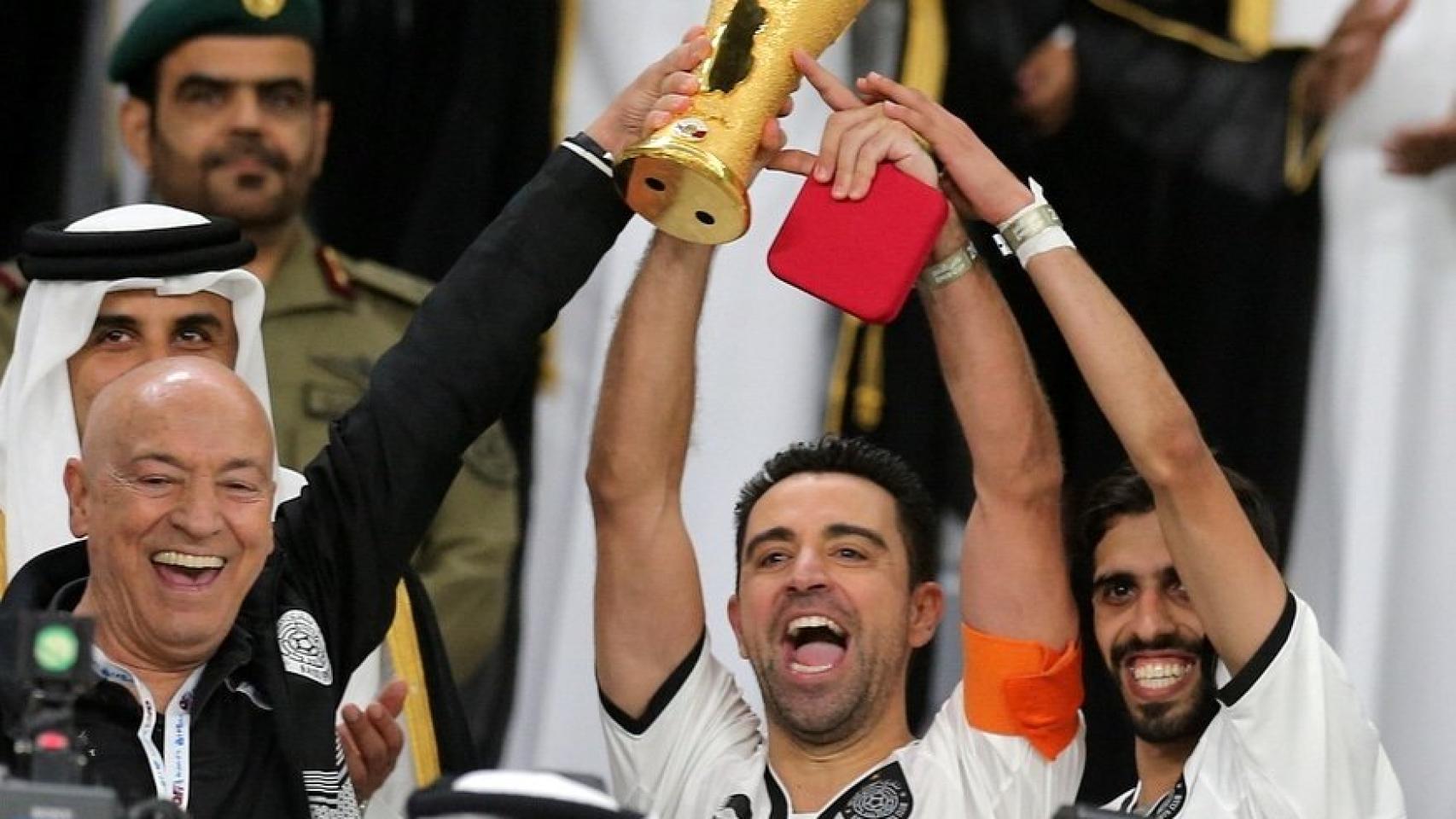 Xavi, en un partido junto al Al Sadd. Foto: Twitter (@AlsaddSC)
