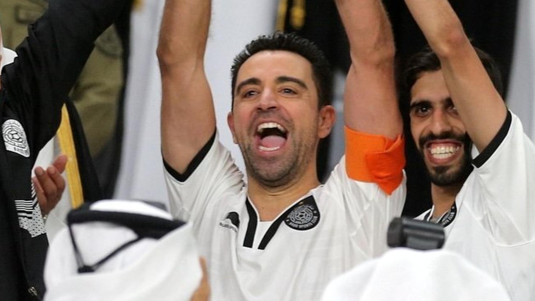 Xavi, en un partido junto al Al Sadd. Foto: Twitter (@AlsaddSC)