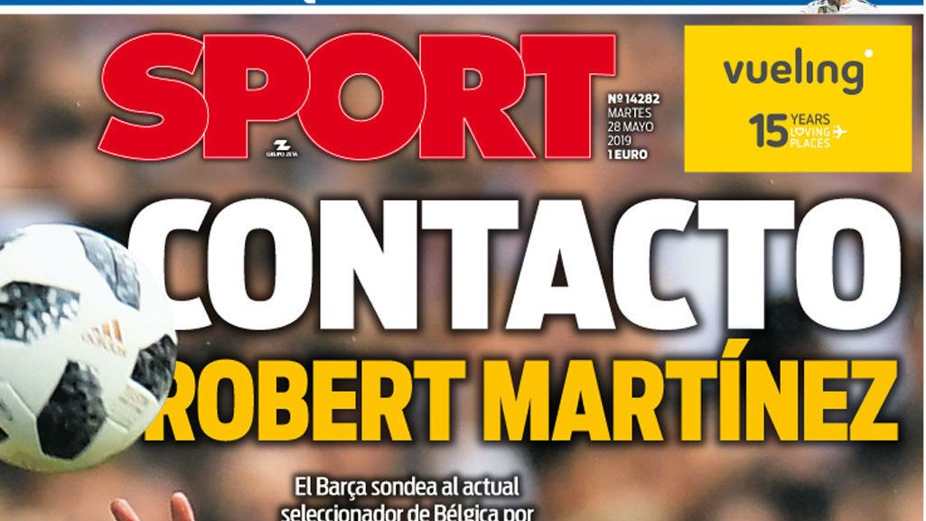 Portada Diario Sport (28/05/2019)