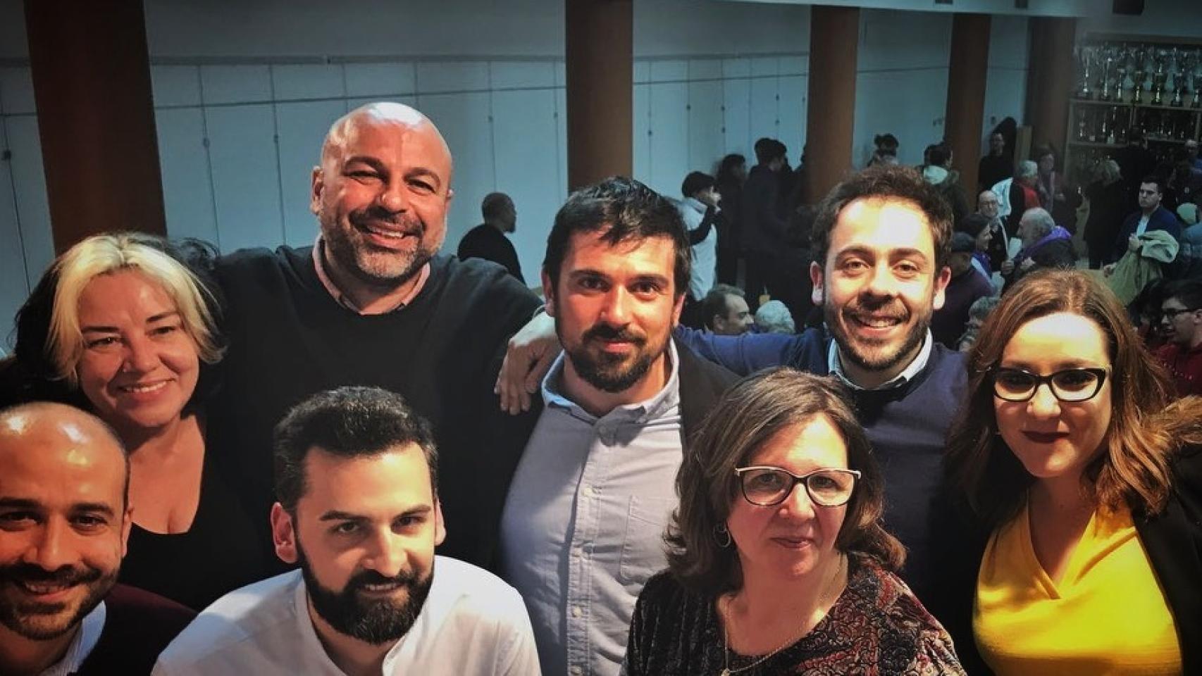 Ramón Espinar, junto a José García Molina, de mitin en Albacete.