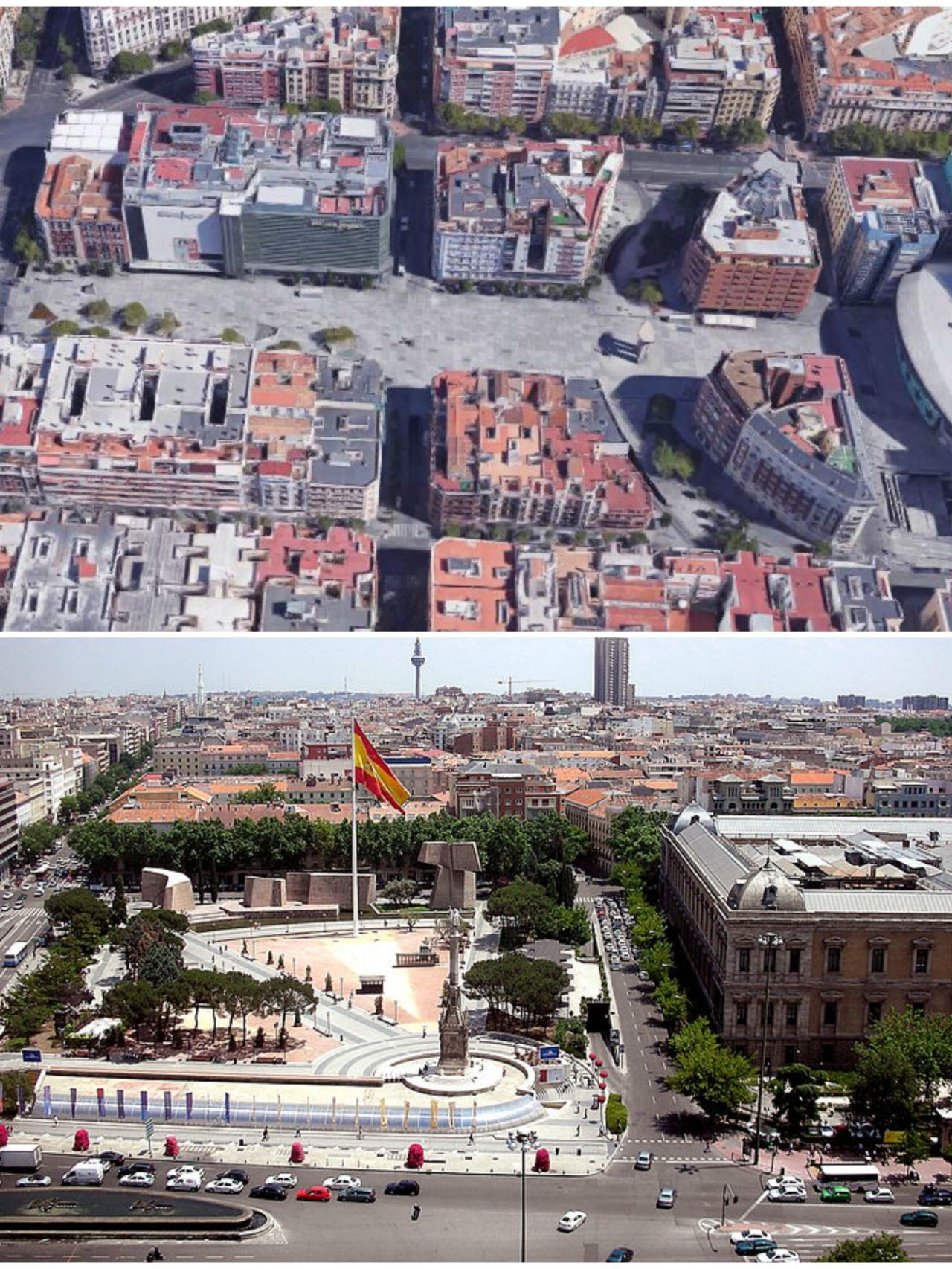 Plaza Felipe II y Plaza de Colón