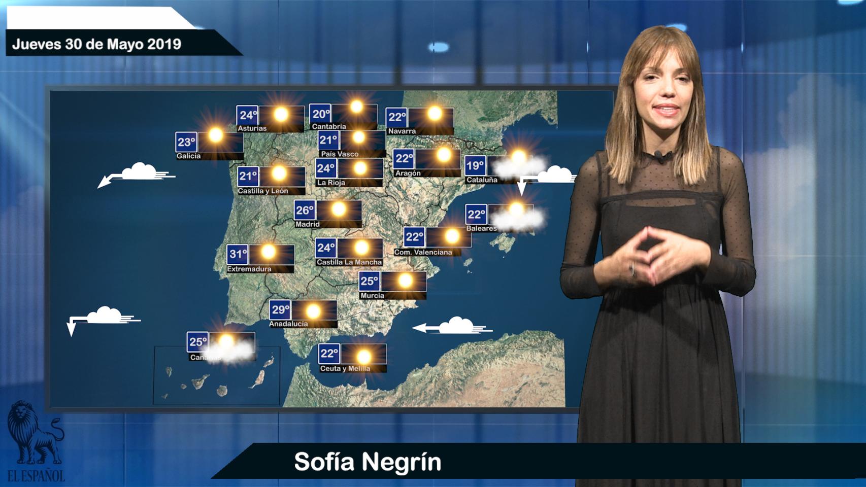 El tiempo: pronóstico para el jueves 30 de mayo
