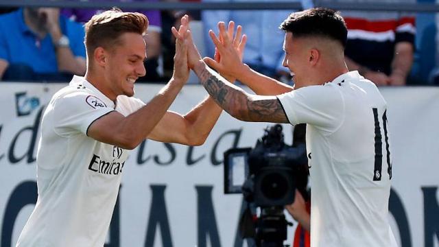 Dani Gómez y Cristo, en un partido del Castilla