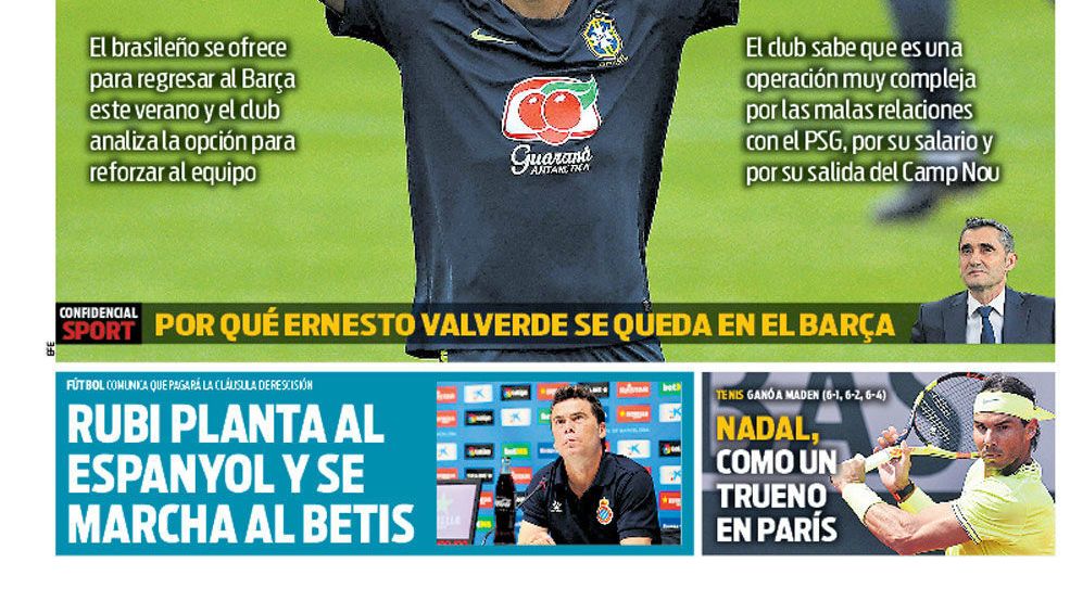 Portada Sport (30/05/19)
