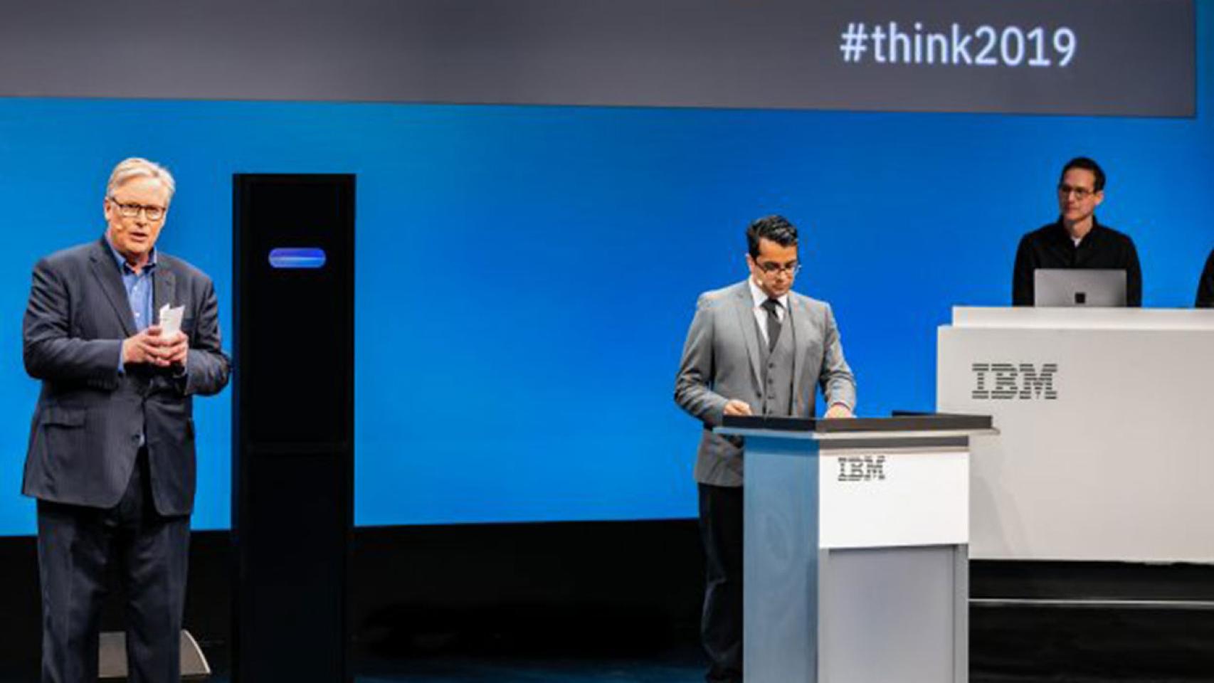 Harish Natarajan debatiendo hace unos meses con Project Debater.