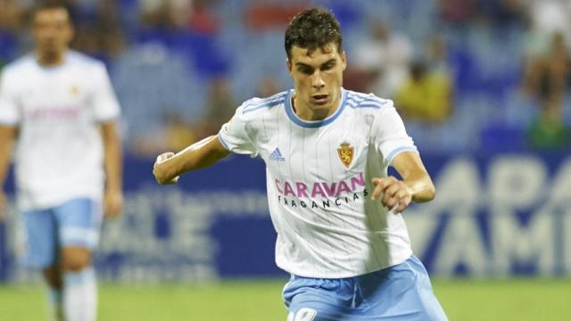 Alberto Soro con el Zaragoza. Foto: Twitter (@AlbertoSoro)