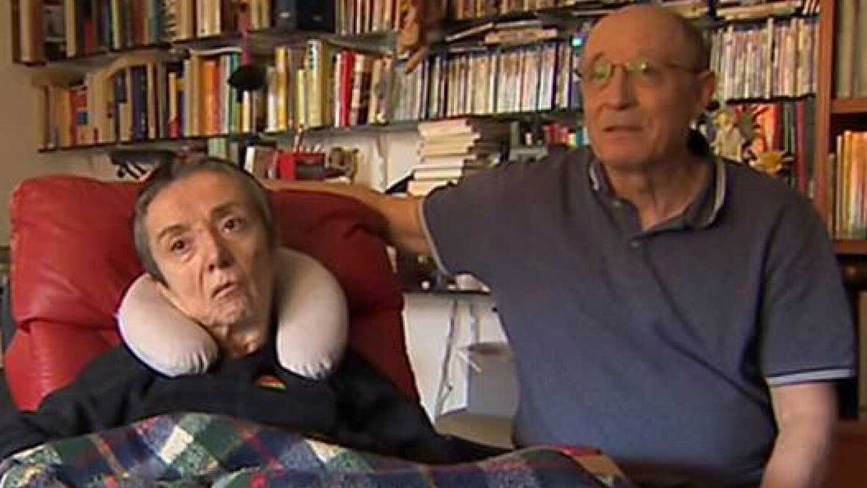 María José Carrasco junto a su marido, Ángel Hernández.