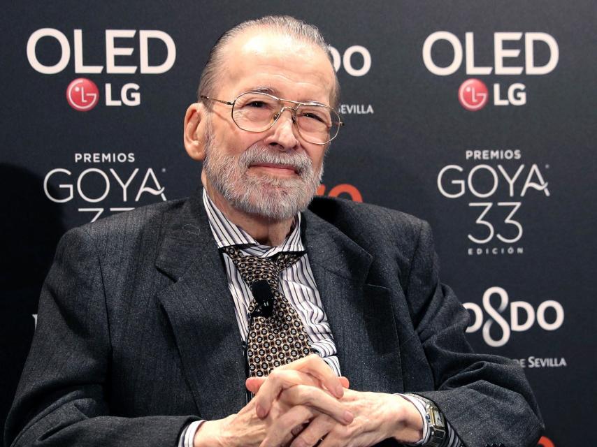 Chicho Ibáñez Serrador el día que recogió el Goya de Honor.